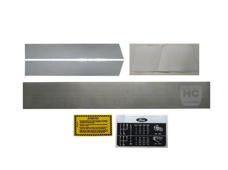 Jogo De Decalque Adesivo Trator Ford 4600  - E4NN16N4600