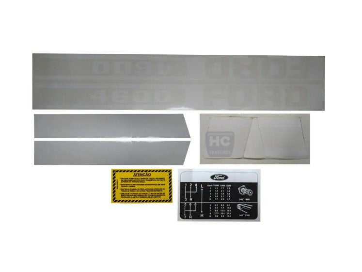 Jogo De Decalque Adesivo Trator Ford 6600 -  EDNN16N6600
