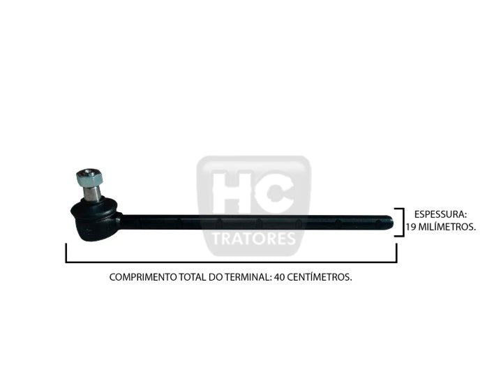 Terminal Direção Encaixe Trator Ford 4600/4610/4630/4810-Lado Direito D5NN3278A/1